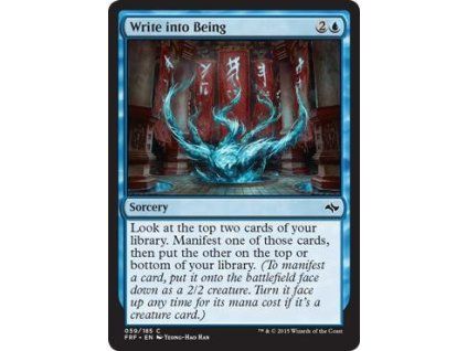 Write into Being