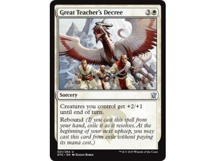 Great Teacher's Decree