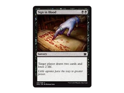 Sign in Blood (Foil ANO, Stav Near Mint)