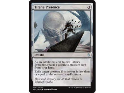 Titan's Presence (Foil NE, Stav Near Mint)