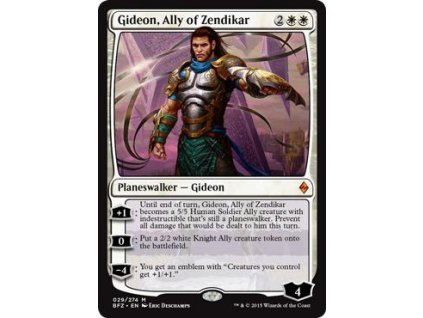 Gideon, Ally of Zendikar (Foil NE, Stav Near Mint)