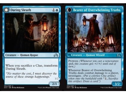 Daring Sleuth // Bearer of Overwhelming Truths (Foil ANO, Stav Near Mint)