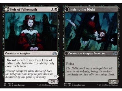 Heir of Falkenrath // Heir to the Night (Foil NE, Stav Near Mint)
