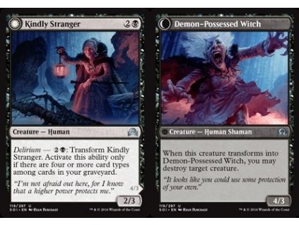 Kindly Stranger // Demon-Possessed Witch (Foil NE, Stav Near Mint)