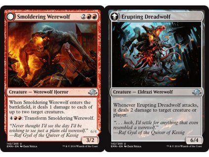 Smoldering Werewolf // Erupting Dreadwolf