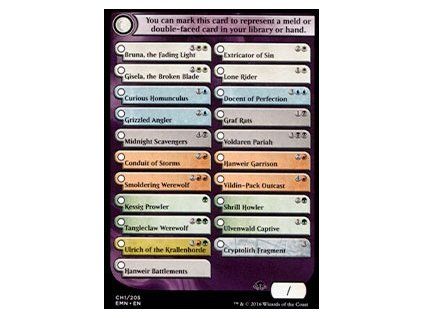 Checklist card Eldritch Moon