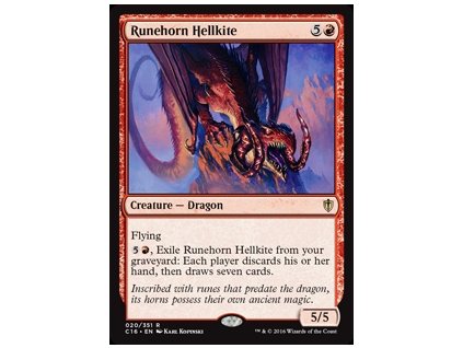 Runehorn Hellkite (Foil NE, Stav Near Mint)