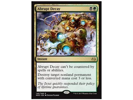 Abrupt Decay