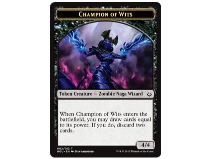 Champion of Wits token (Foil NE, Stav Near Mint)