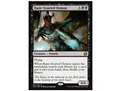 Rune-Scarred Demon (Foil NE, Stav Near Mint)