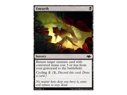 Unearth (Foil NE, Stav Near Mint)
