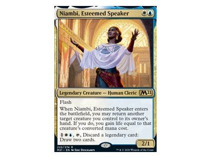Niambi, Esteemed Speaker