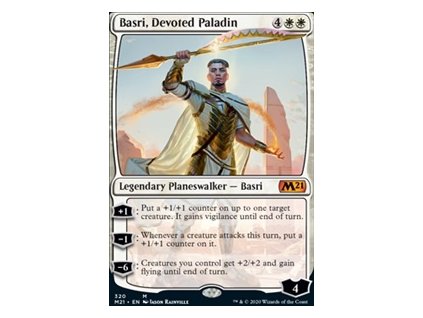 Basri, Devoted Paladin - EXTRA FOIL (Foil ANO, Stav Near Mint)