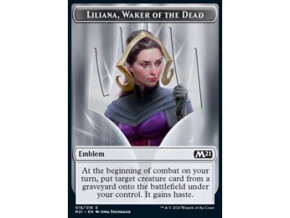 Liliana, Waker of the Dead Emblem - EXTRA (Foil NE, Stav Near Mint)