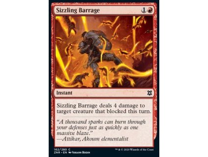 Sizzling Barrage (Foil ANO, Stav Near Mint)