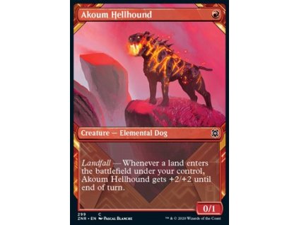 Akoum Hellhound - EXTRA (Foil NE, Stav Near Mint)