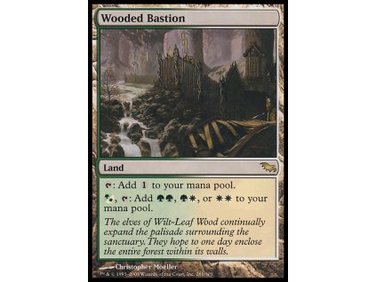 Wooded Bastion - NON ENG CHI SP (Foil NE, Stav Light Played)