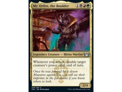 Mr. Orfeo, the Boulder