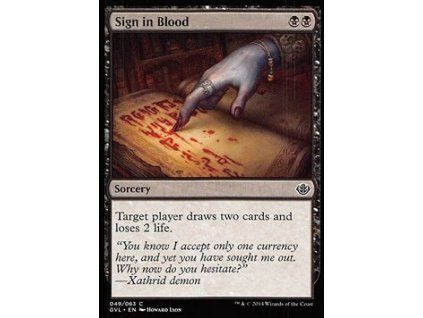 Sign in Blood