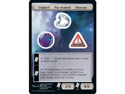 Sticker - Unglued Pea-Brained Dinosaur Token