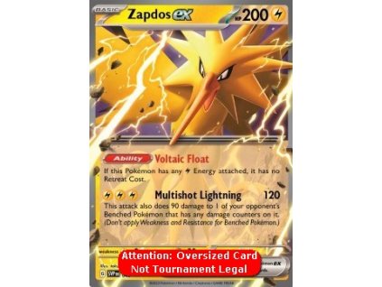 Zapdos ex (SVP 049) - OVERSIZED