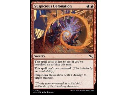 Suspicious Detonation