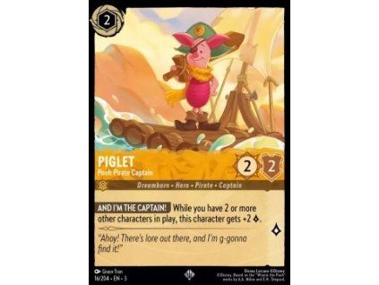 Piglet - Pooh Pirate Captain