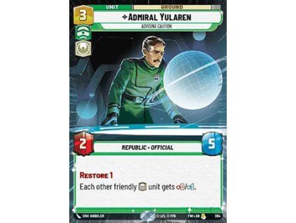 Admiral Yularen, Advising Caution
