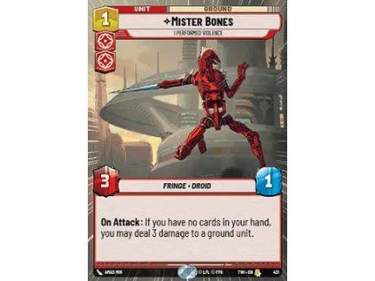 Mister Bones, I Performed Violence
