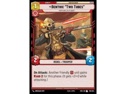 Benthic "Two Tubes", Partisan Lieutenant