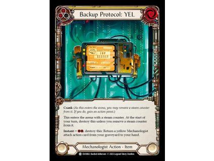 Backup Protocol: YEL (Regular)