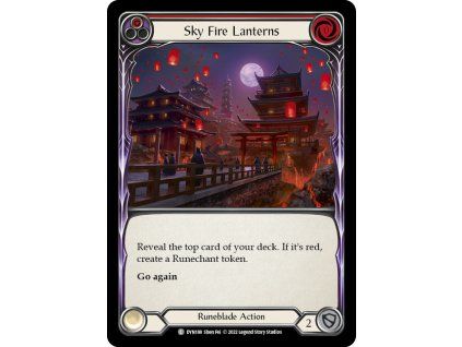 Sky Fire Lanterns (Red) (Rainbow Foil)