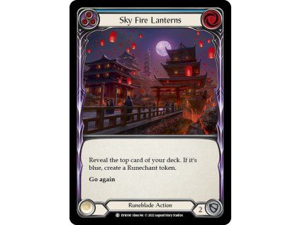 Sky Fire Lanterns (Blue) (Rainbow Foil)