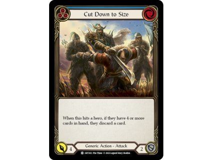 Cut Down to Size (Blue) (Rainbow Foil)