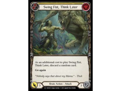 Swing Fist, Think Later (Yellow) (Regular)
