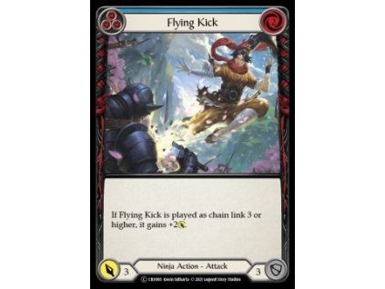 Flying Kick (Blue) (Rainbow Foil)