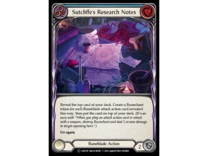 Sutcliffe's Research Notes (Blue) (Regular)
