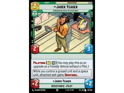 Jarek Yeager, Coordinating With The Resistance
