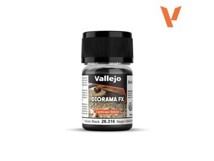 Vallejo — Diorama FX Landscape Texture Vulcan Black 35 ml - jemné