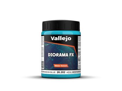 Vallejo — Diorama FX Water Texture Mediterranean Blue 200 ml