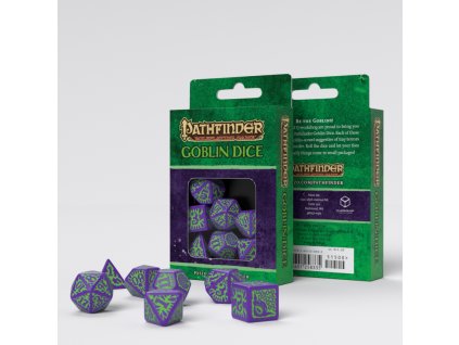 pathfinder goblin purple amp green dice set pathfinder dice