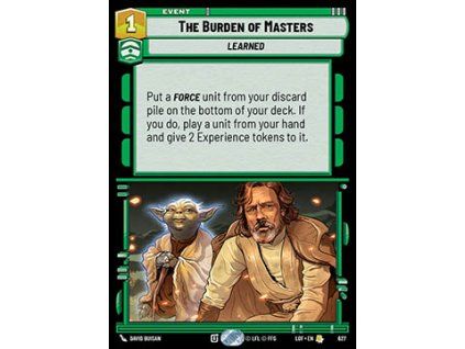 The Burden of Masters (V.2)