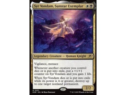 Syr Vondam, Sunstar Exemplar