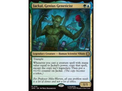 Jackal, Genius Geneticist