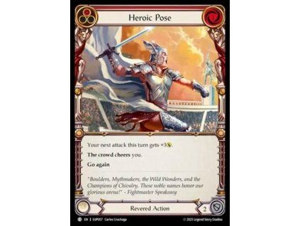 Heroic Pose (Red) (Rainbow Foil)