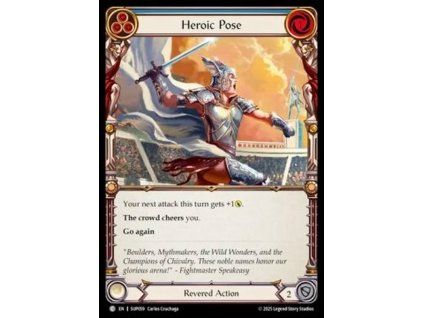 Heroic Pose (Blue) (Rainbow Foil)
