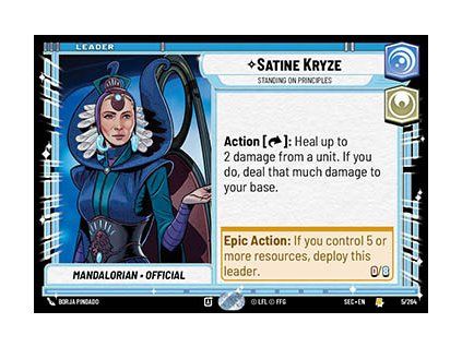 Satine Kryze, Standing on Principles
