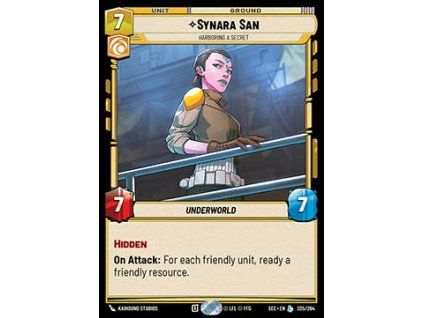 Synara San, Harboring a Secret (V.1)