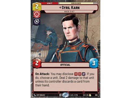 Syril Karn, Where Is He? (V.3)