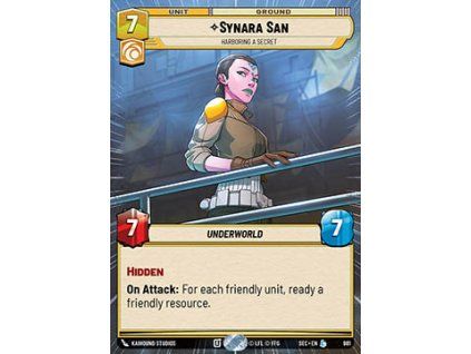 Synara San, Harboring a Secret (V.3)